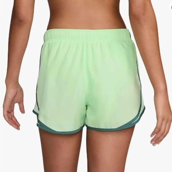 Nike Women's Dri-FIT Mid-Rise Brief-Lined Running Shorts Green Size Small NWT - Picture 2 of 2